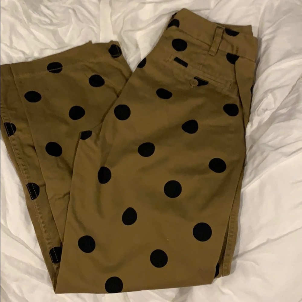 Jcrew polka dot pants